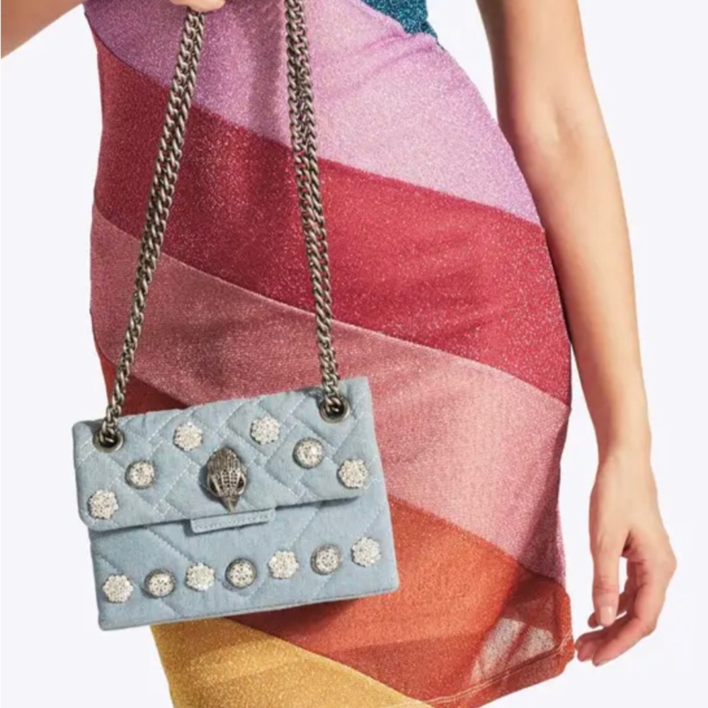 💎💕💎Kurt Geiger DENIM Crystal MINI Kensington.💎💕💎SOLD OUT!!!🌸Ships4Free🌸